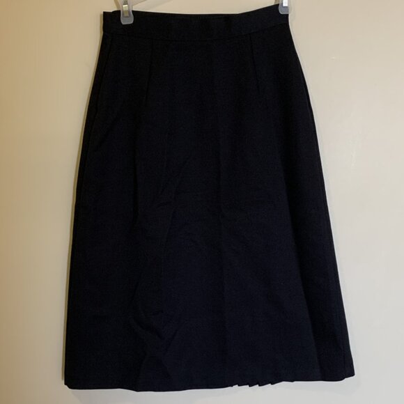 Women's Vintage Pleated Skirt by Fersten - Black - Size 8 - Made in Canada - Picture 4 of 9